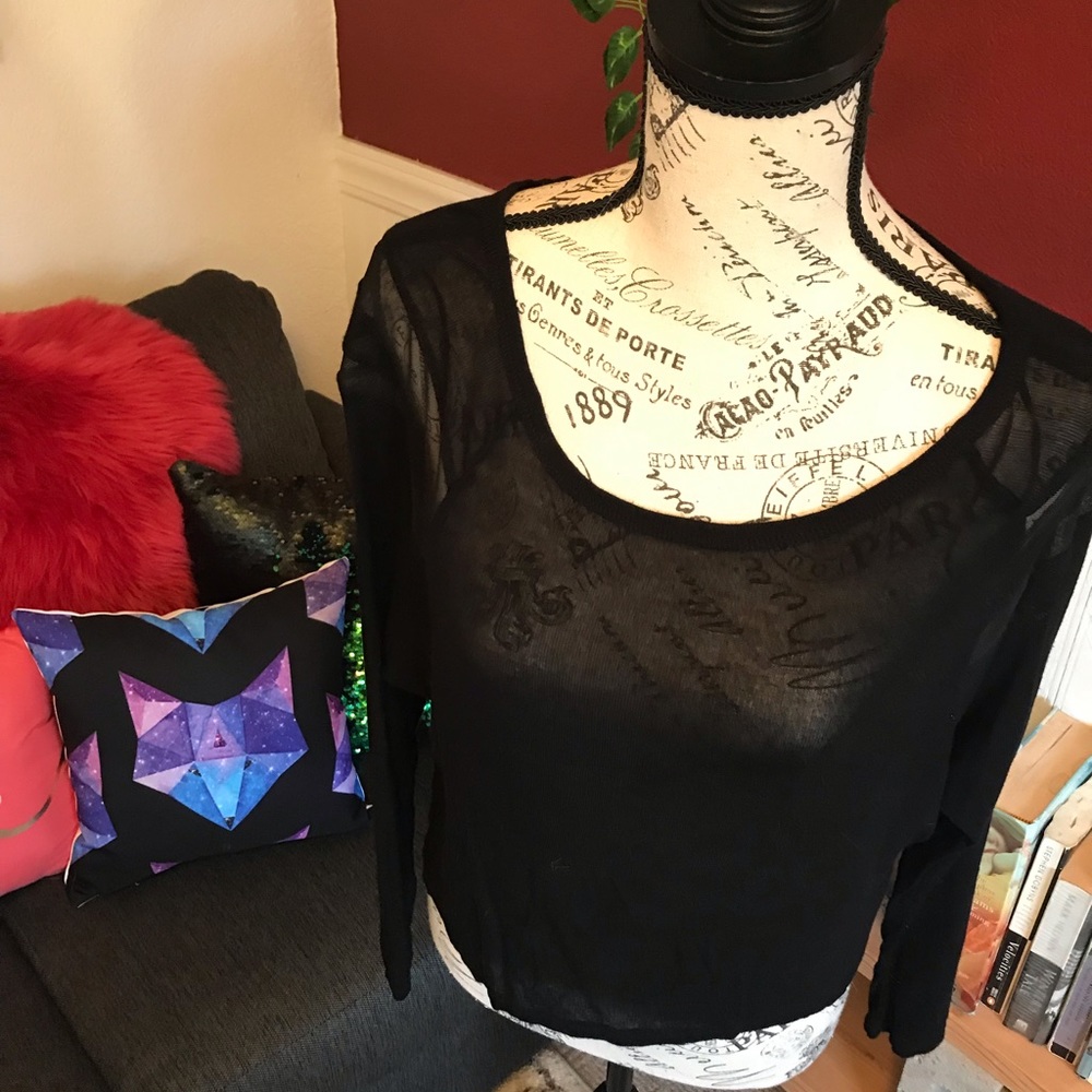 Sheer Black Top